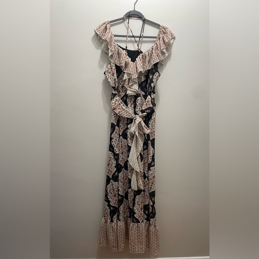 Bohemian Black and Cream Maxi Dress - Picture 10 of 10